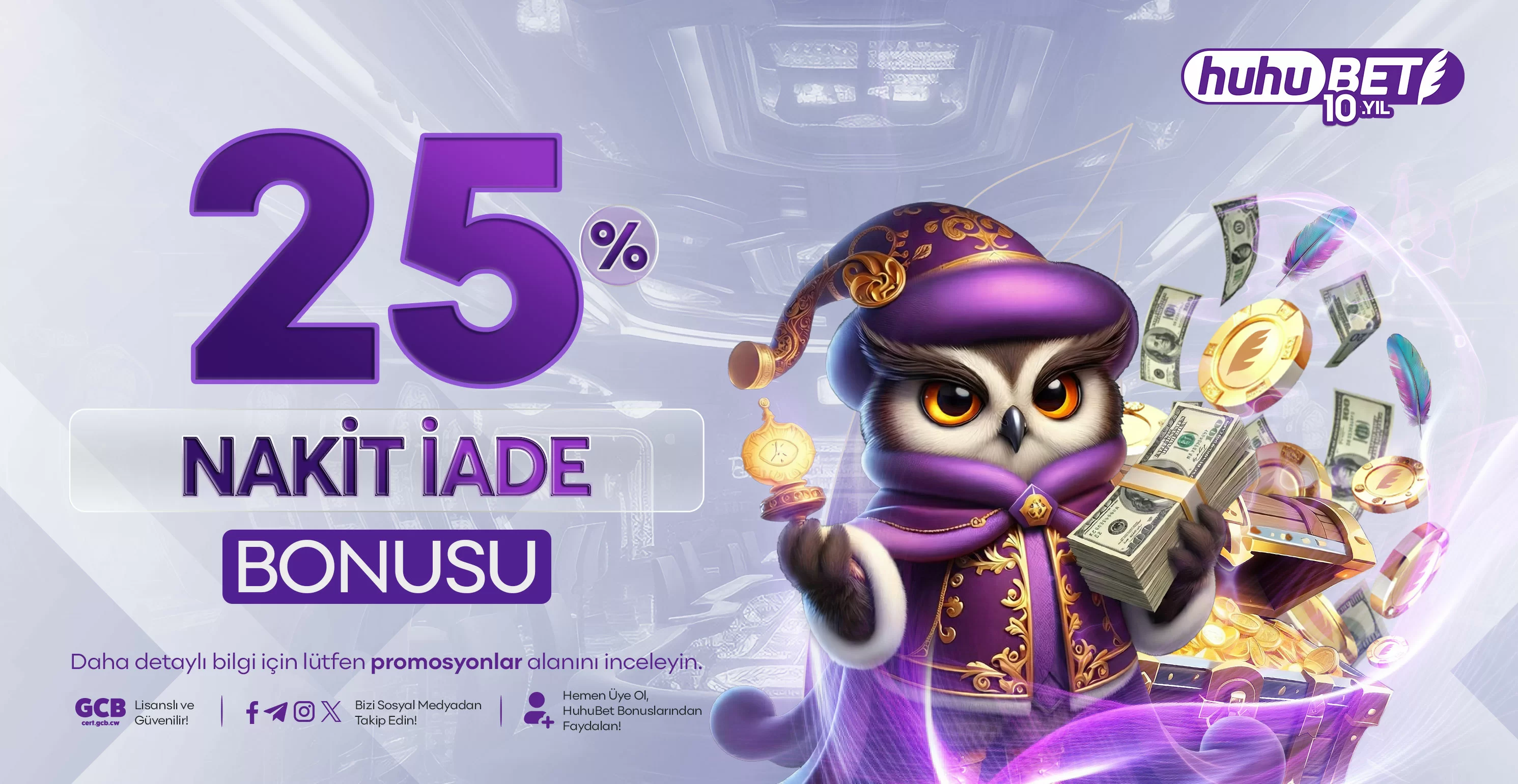 %25 limitsiz anlık nakit iade bonusu kampanya görseli