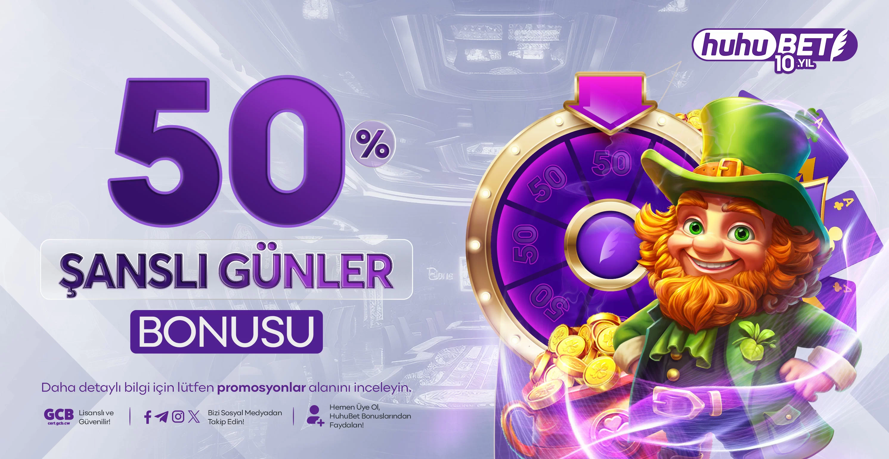 %50 şanslı günler yatırım bonusu kampanya görseli